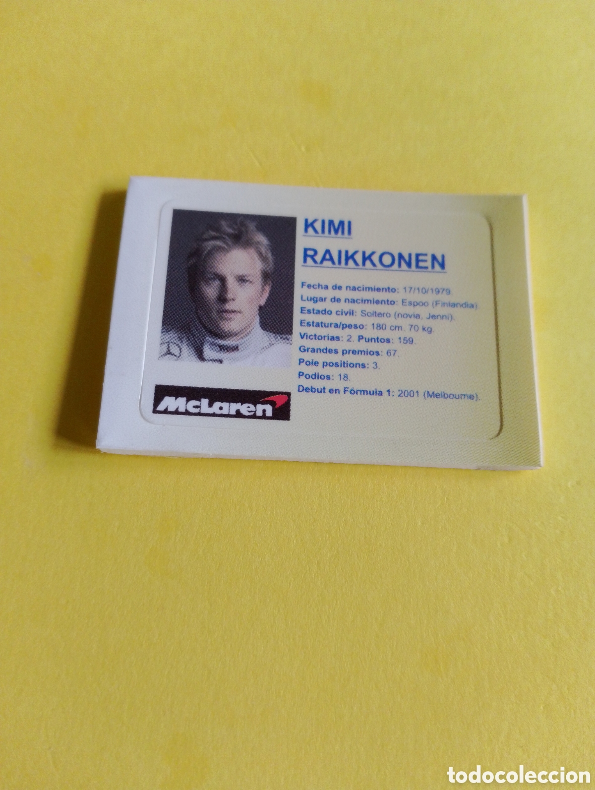Otros Art&iacute;culos de Coleccionismo en Papel: Cromos Jumper, kimi Raikkonen, formula 1