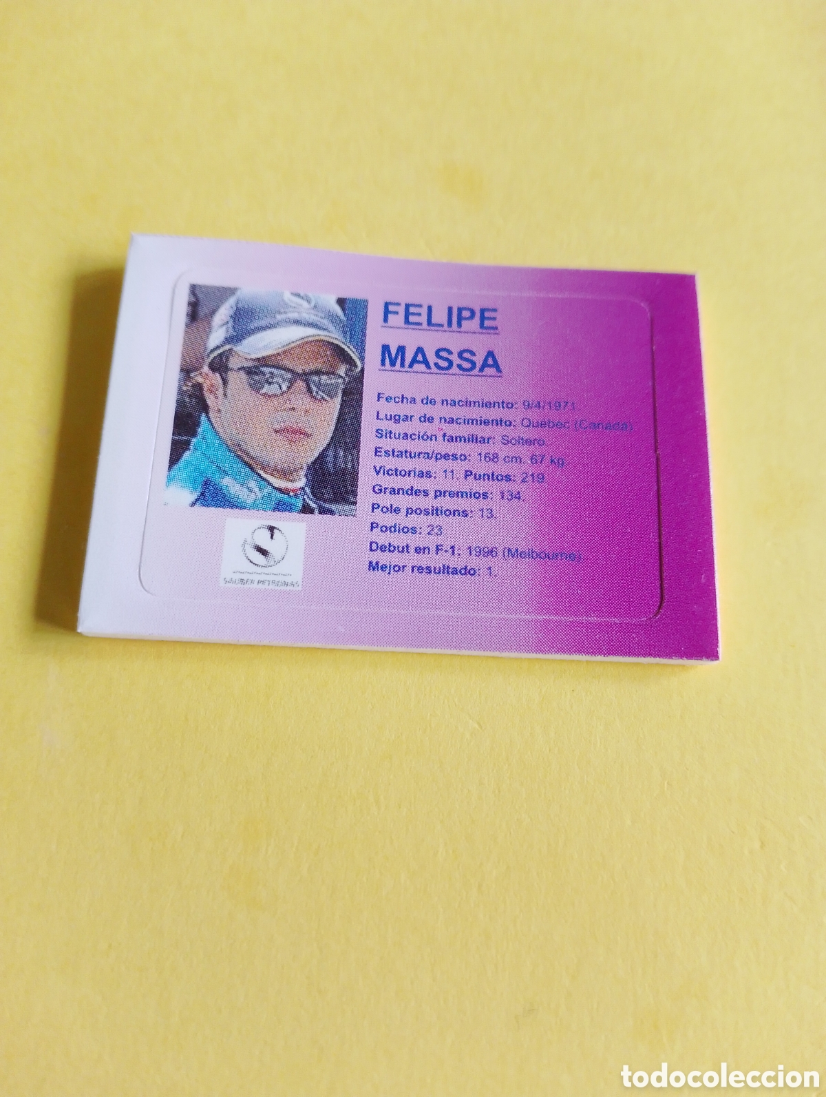 Otros Art&iacute;culos de Coleccionismo en Papel: Cromos Jumper, Felipe Massa, formula 1
