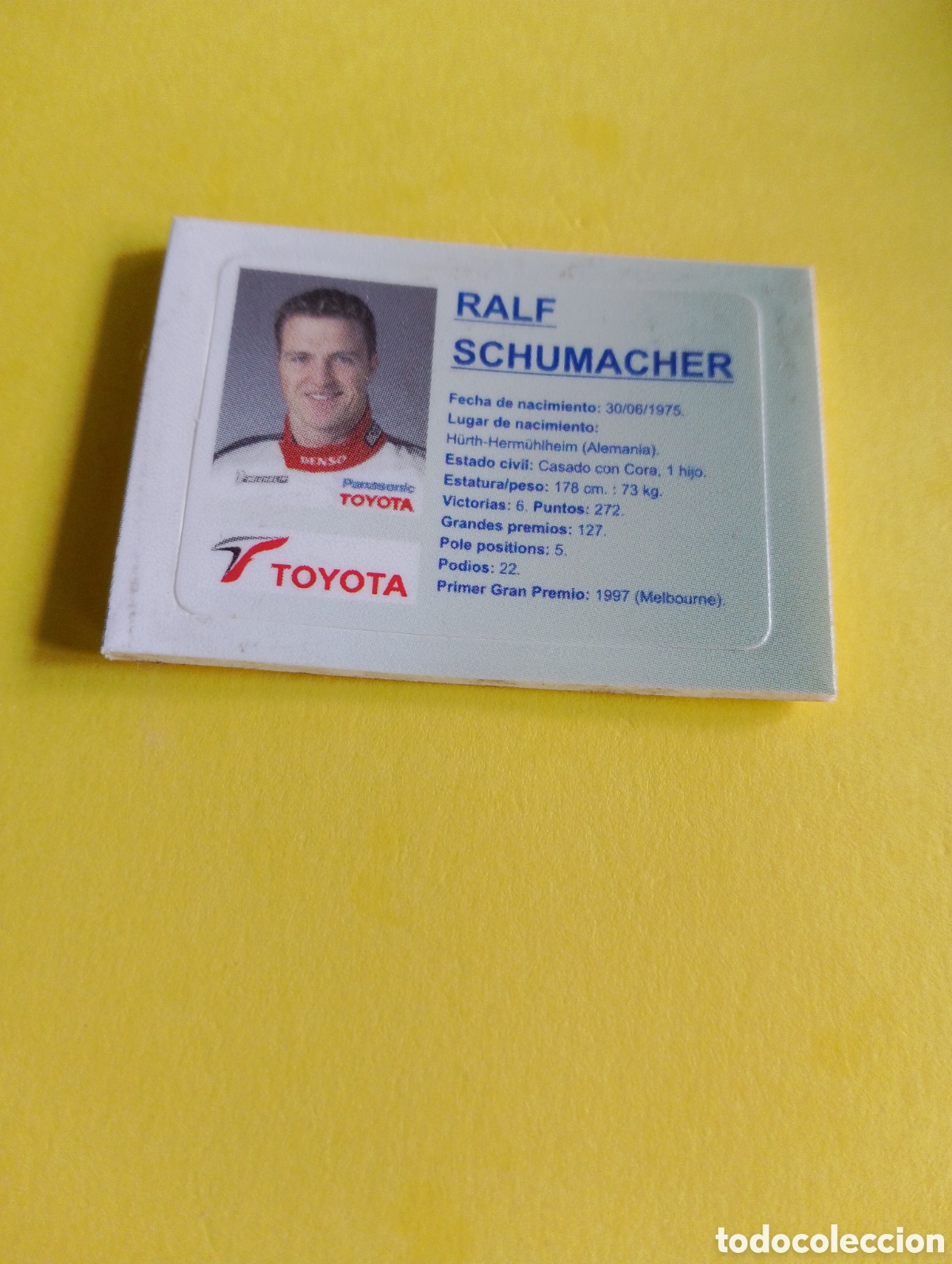 Otros Art&iacute;culos de Coleccionismo en Papel: Cromos Jumper, ralf Schumacher, formula 1