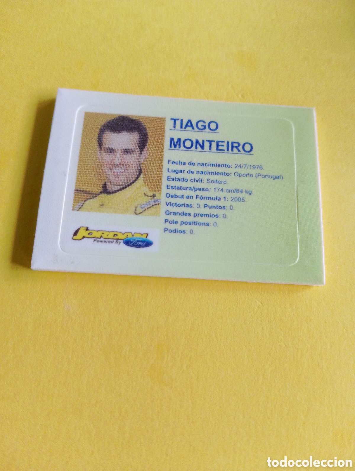 Otros Art&iacute;culos de Coleccionismo en Papel: Cromos Jumper, Tiago monteiro, formula 1