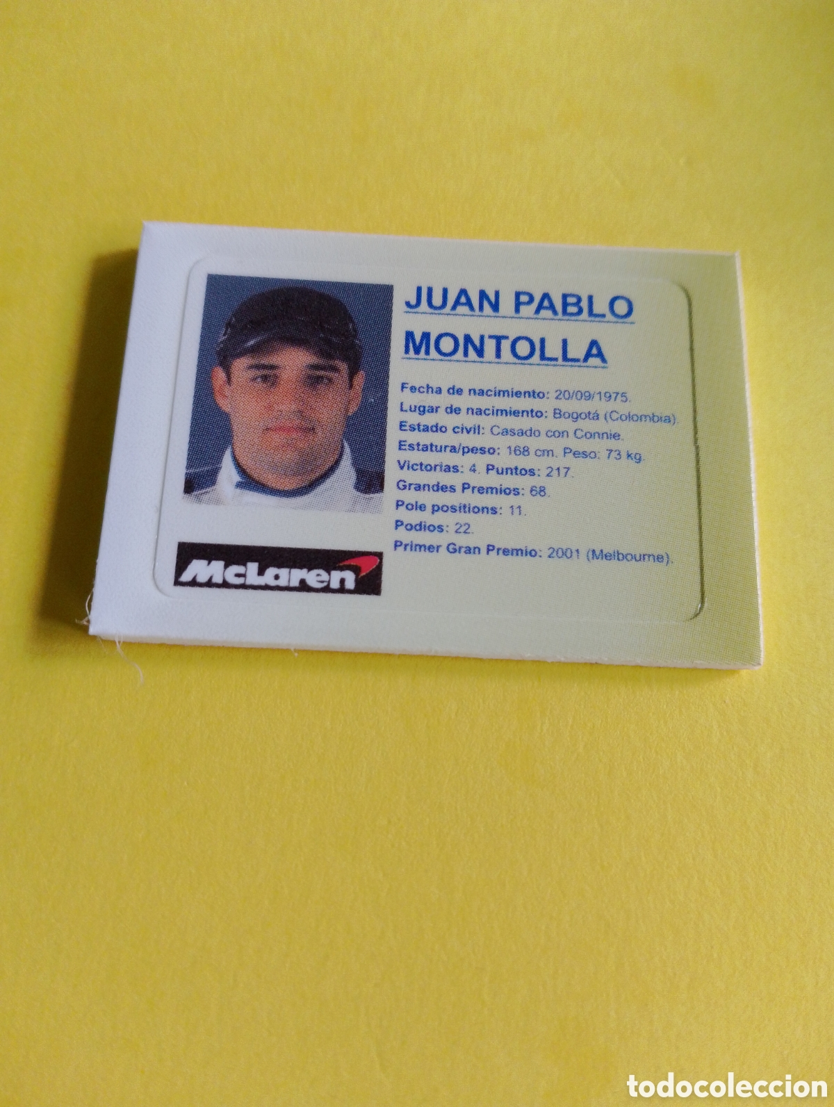 Otros Art&iacute;culos de Coleccionismo en Papel: Cromos Jumper, Juan Pablo Montoya , formula 1