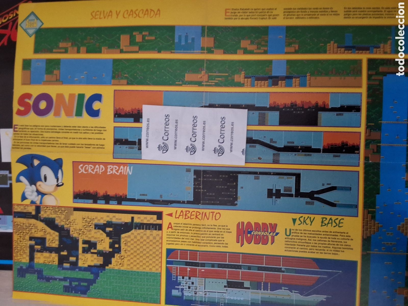 Otros Art&iacute;culos de Coleccionismo en Papel: Hobby consolas suplemento mapa grafico Mario bross 3 Sonic