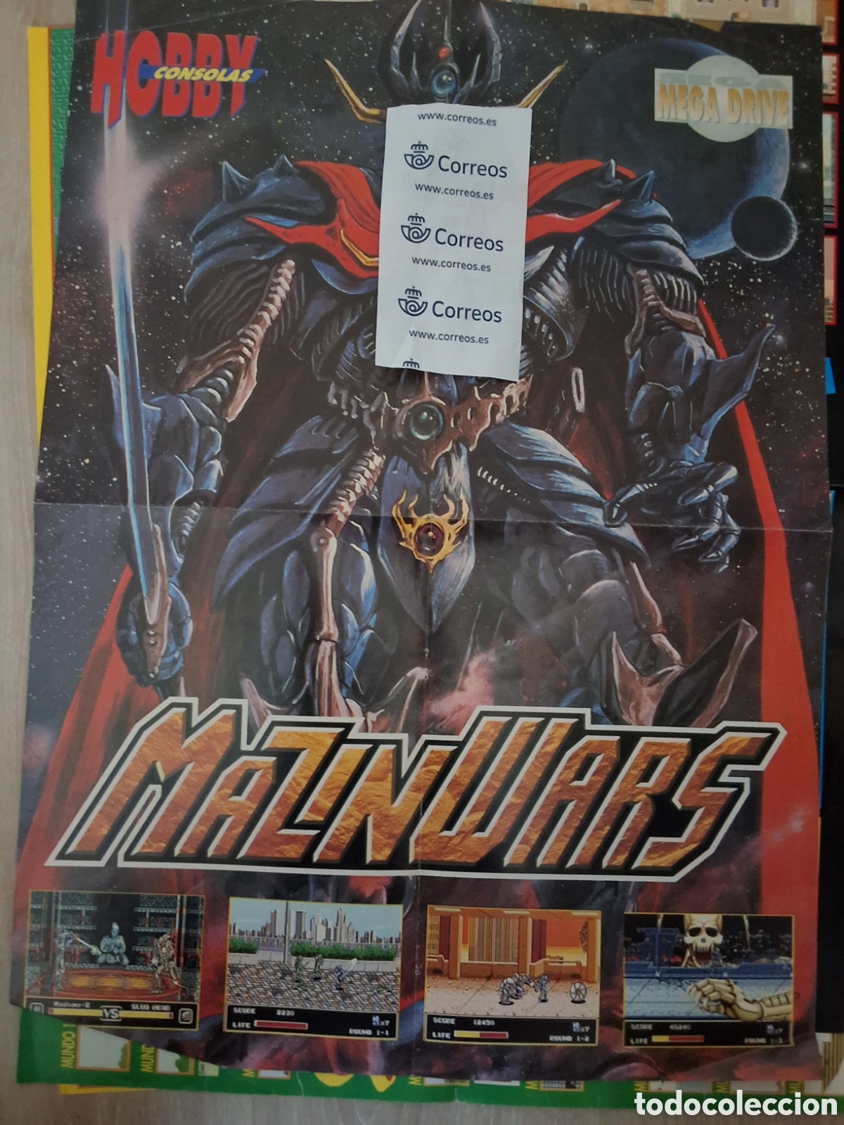 Otros Art&iacute;culos de Coleccionismo en Papel: Hobby consolas mega drive Mazin Wars Battletoads poster (57&times;40)