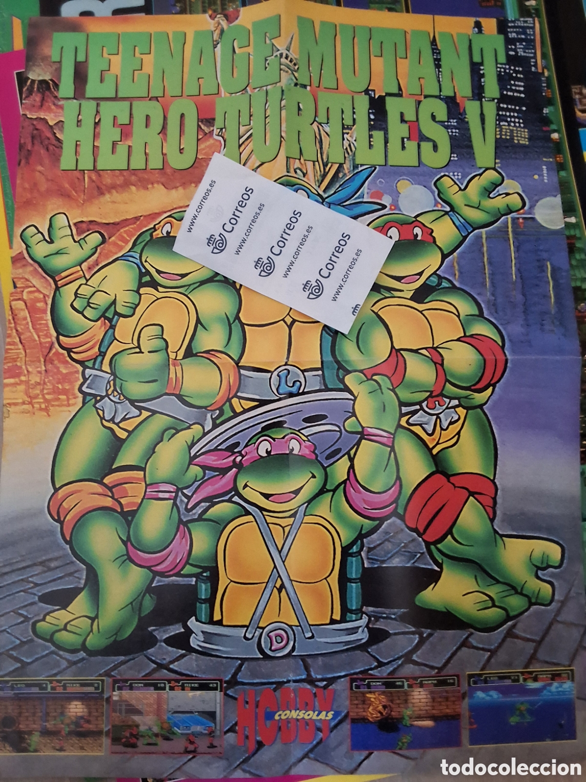 Otros Art&iacute;culos de Coleccionismo en Papel: Hobby consolas suplemento poster tortugas ninja joker (57&times;40)
