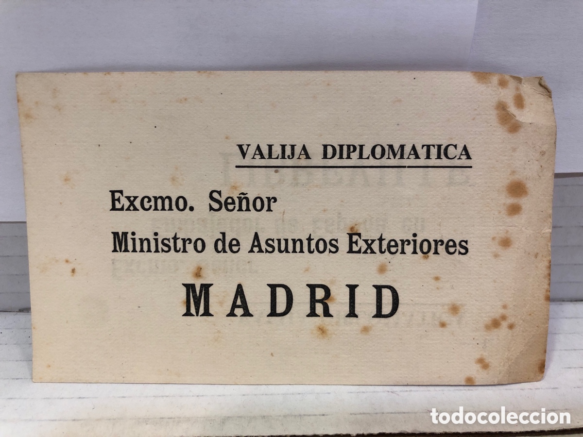 Sammelleidenschaft Andere Papierartikel: Tarjeta de visita - Embajador de Espa&ntilde;a en Libreville
