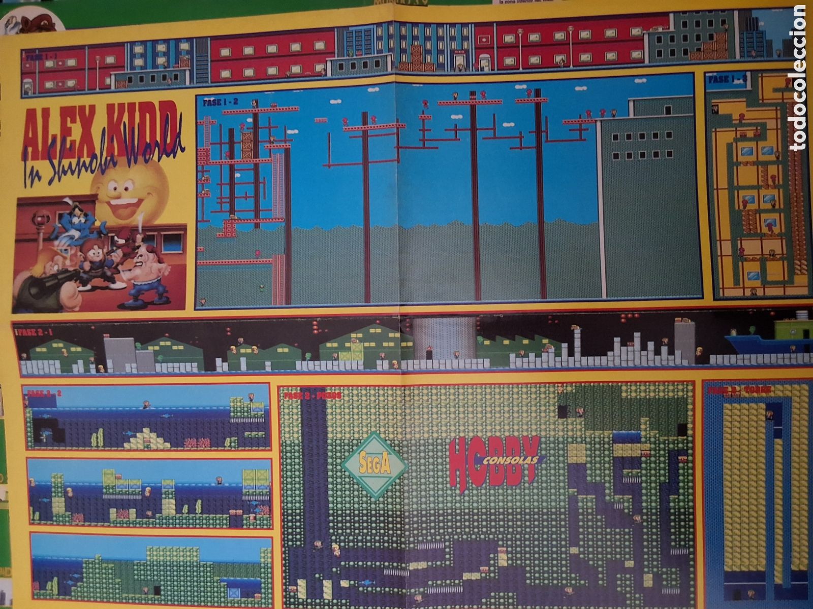 Otros Art&iacute;culos de Coleccionismo en Papel: Hobby consolas suplemento mapa grafico Alex Kidd