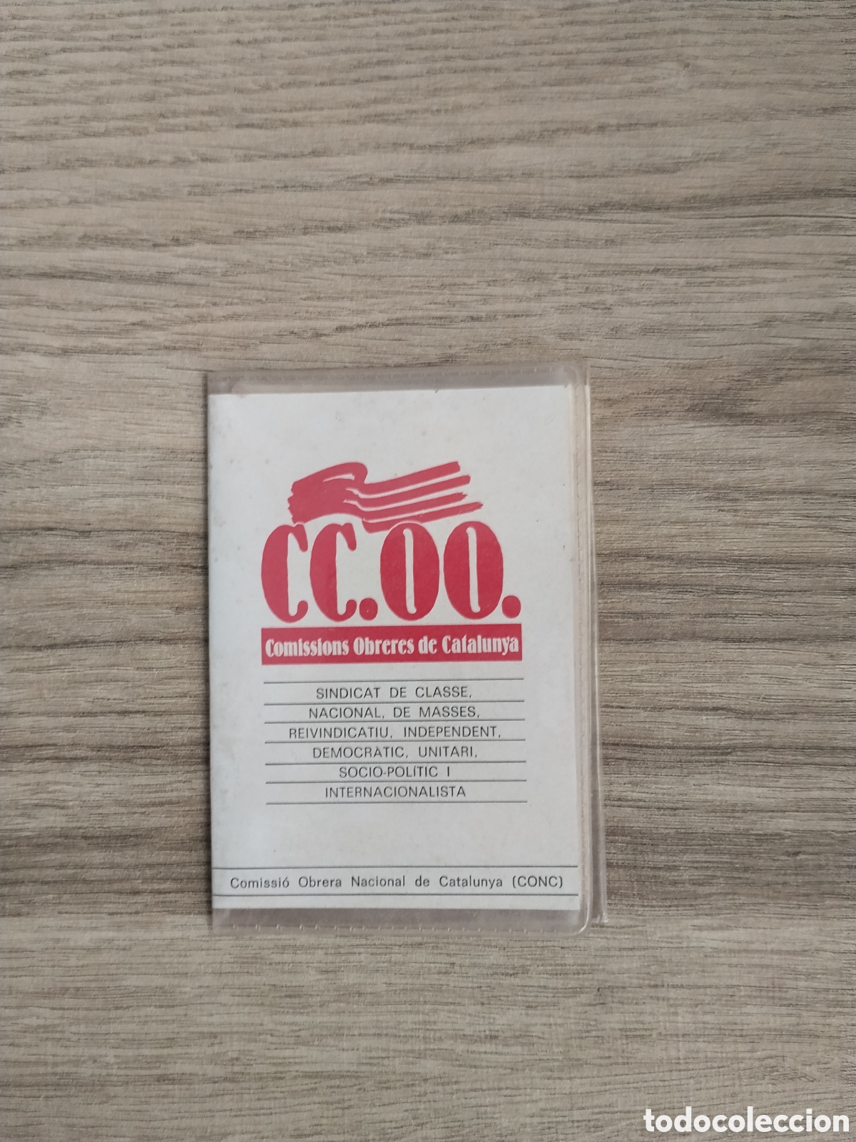 Otros Art&iacute;culos de Coleccionismo en Papel: Carnet pol&iacute;tico sindical transici&oacute;n Comisiones Obreras.ccoo.ugt.pce.psuc.cnt.su.mce.ort.pte.lcr.pcoe