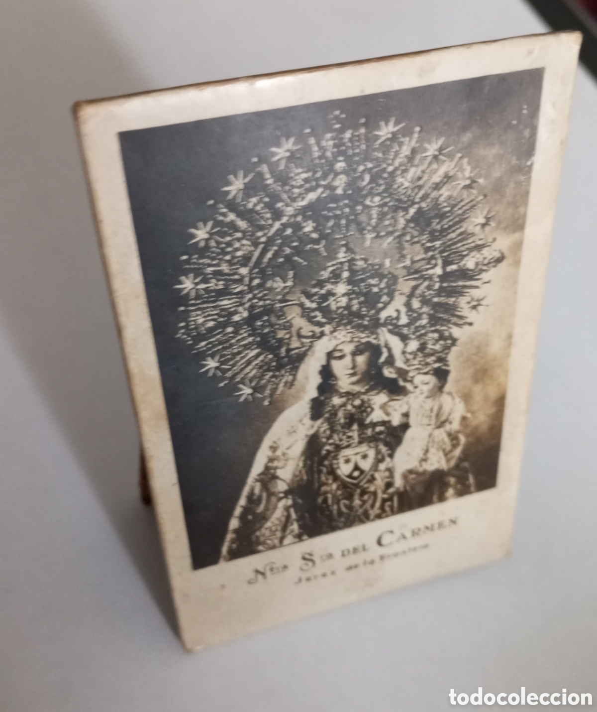 Otros Art&iacute;culos de Coleccionismo en Papel: Antigua fotograf&iacute;a En cart&oacute;n grueso con soporte trasero nuestra se&ntilde;ora del Carmen.Jerez de la Front
