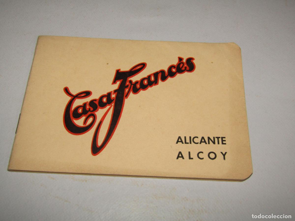 Otros Art&iacute;culos de Coleccionismo en Papel: Antigua Libreta Cuaderno Obsequio de Casa FRANC&Eacute;S de Alicante y Alcoy