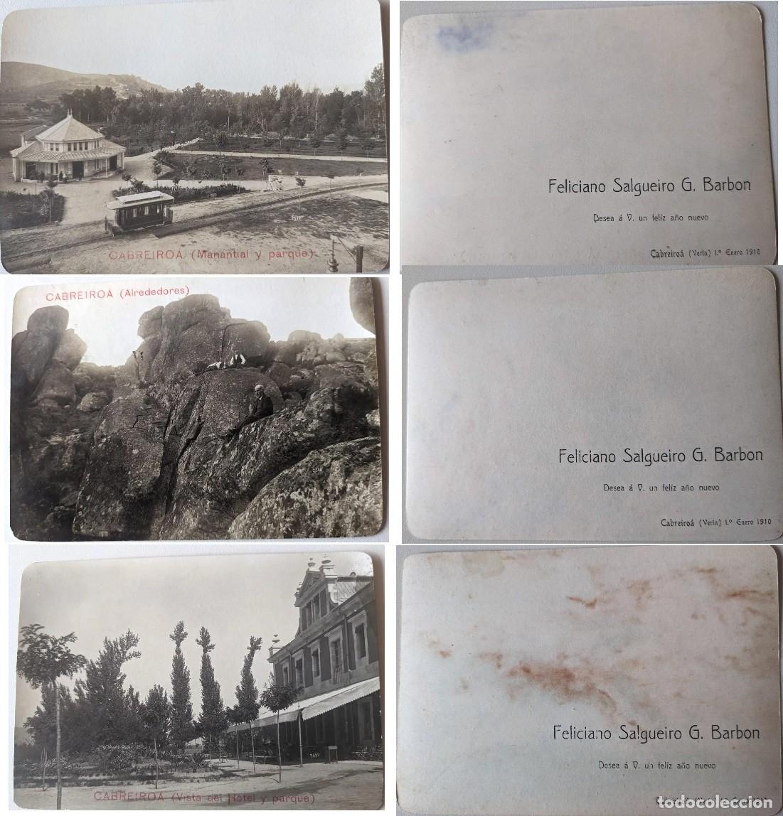 Otros Art&iacute;culos de Coleccionismo en Papel: RRR LOTE 3 FELICITACIONES ORIGINALES CABREIROA - ENERO 1910 - FELICIANO SALGUERO GARCIA BARBON