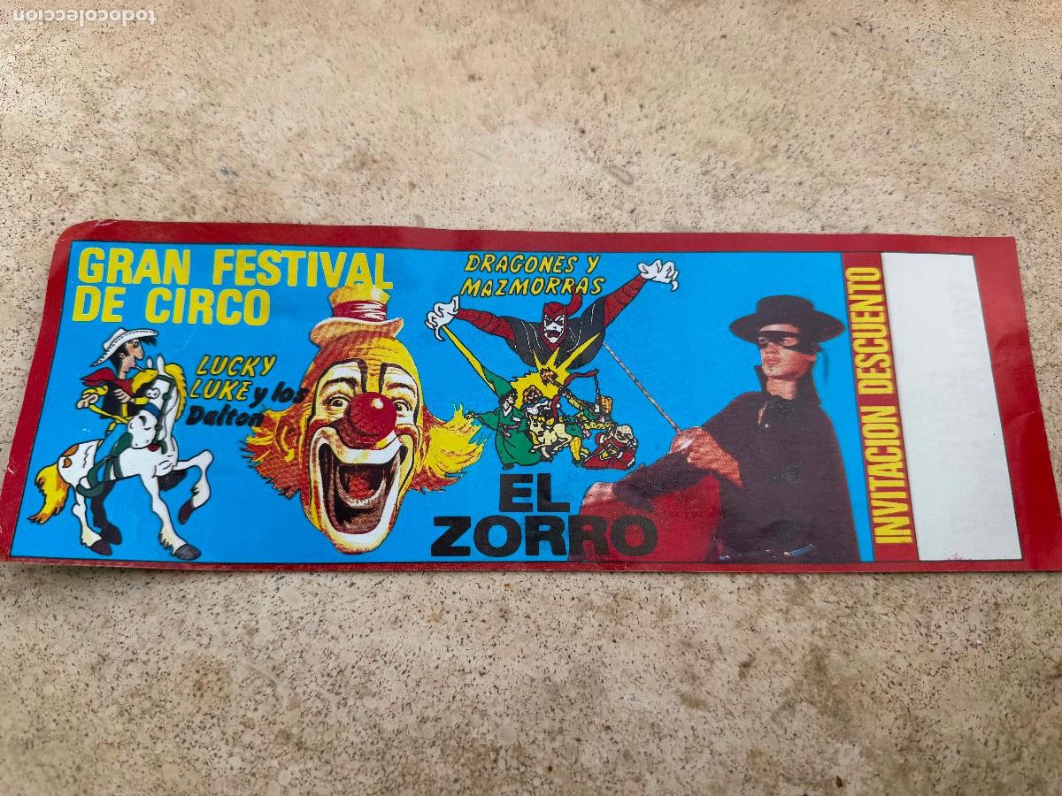 Otros Art&iacute;culos de Coleccionismo en Papel: Entrada gran festival de circo dragones y mazmorras lucky luke
