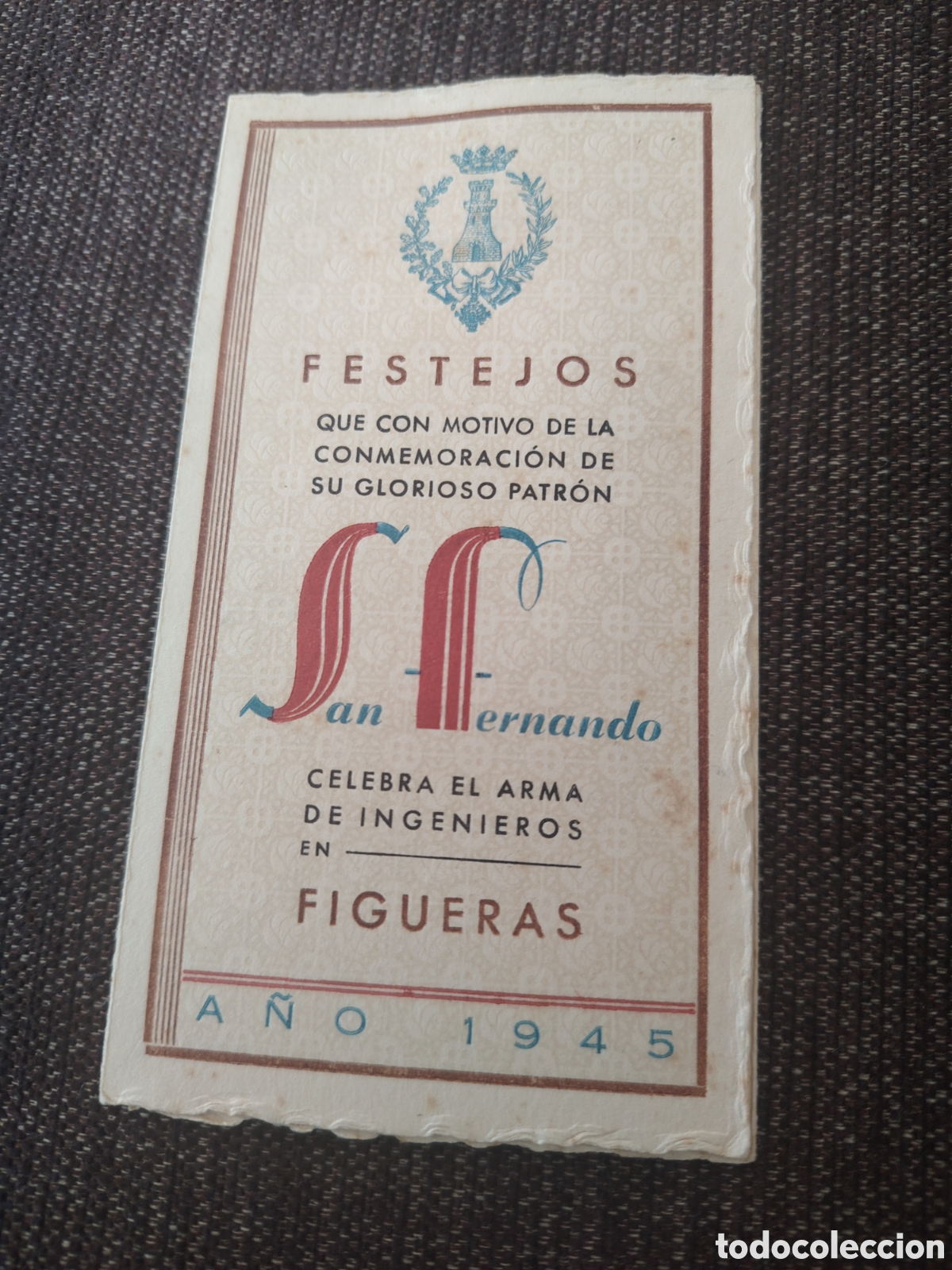 Otros Art&iacute;culos de Coleccionismo en Papel: Festejos San Fernando. 1945. Figueres. Catalunya