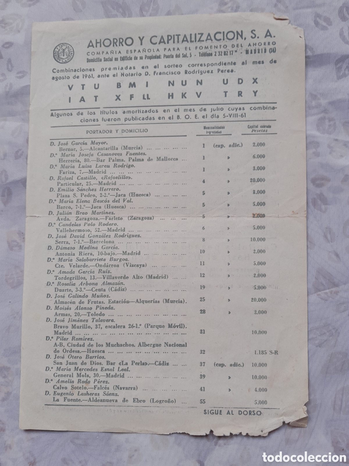 Paper Collecting Others: Ahorro y Capitalizaci&oacute;n 1961