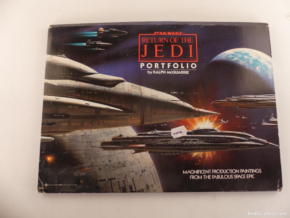Sammelleidenschaft Andere Papierartikel: CARPETA CON LAMINAS STAR WARS RETURN OF THE JEDI. PORTFOLIO,. RALPH MCQUARRIE 20 LAMINAS
