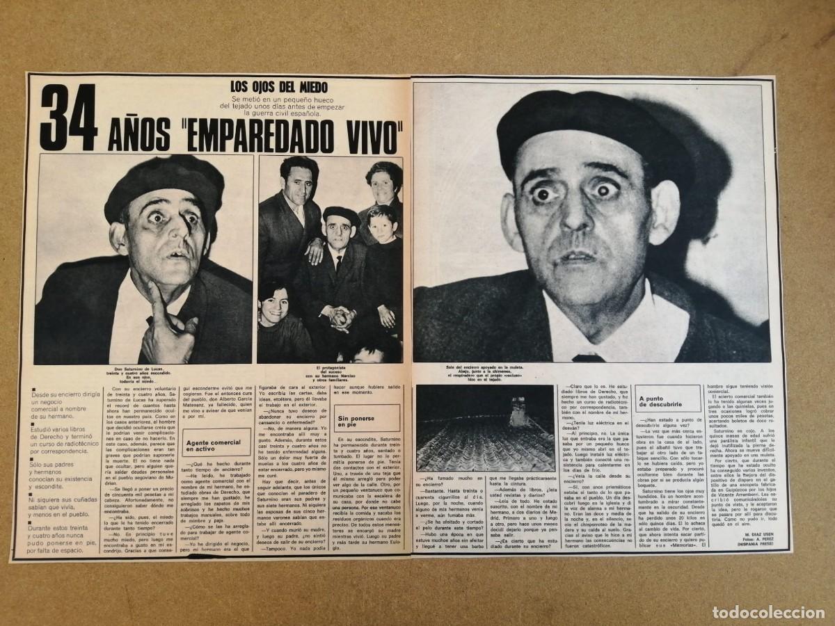 Otros Art&iacute;culos de Coleccionismo en Papel: REPORTAJE. 34 A&Ntilde;OS EMPAREDADO VIVO