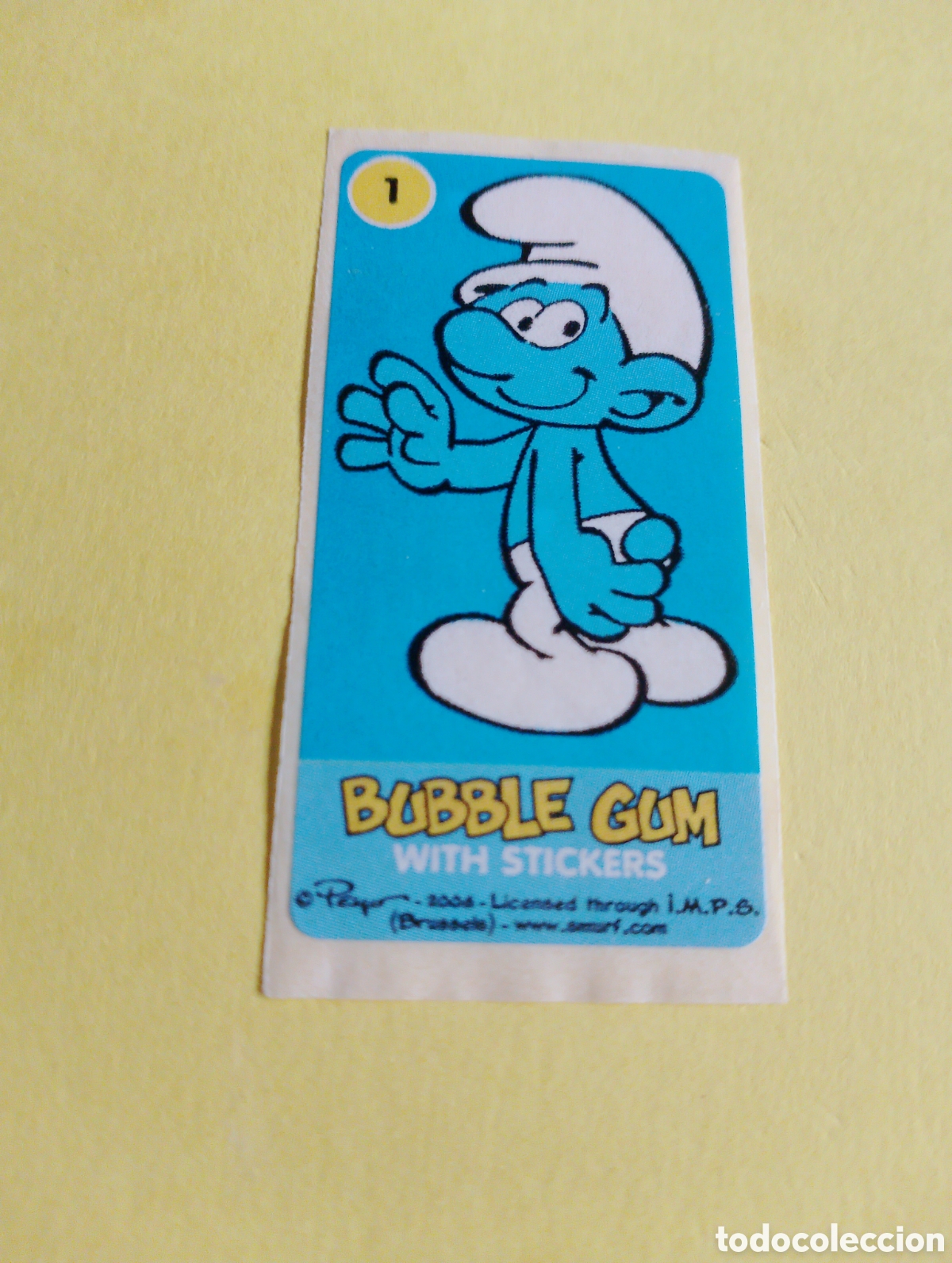 Otros Art&iacute;culos de Coleccionismo en Papel: Chicles pitufo 1, chicles