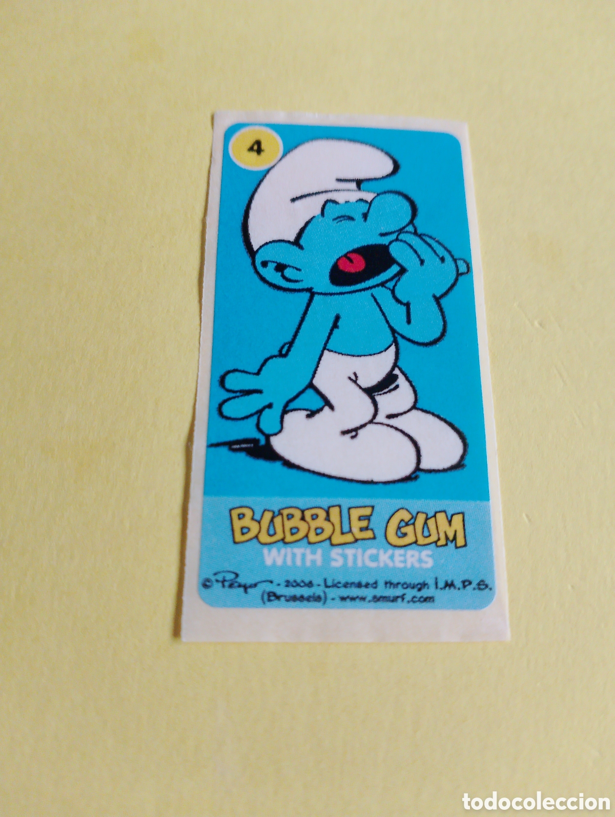 Otros Art&iacute;culos de Coleccionismo en Papel: Chicles pitufo 4, chicles