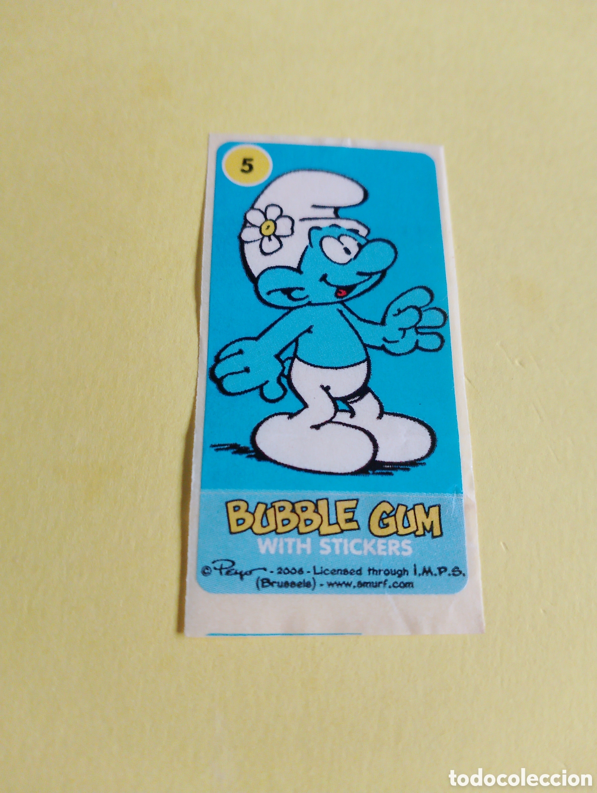 Otros Art&iacute;culos de Coleccionismo en Papel: Chicles pitufo 5, chicles