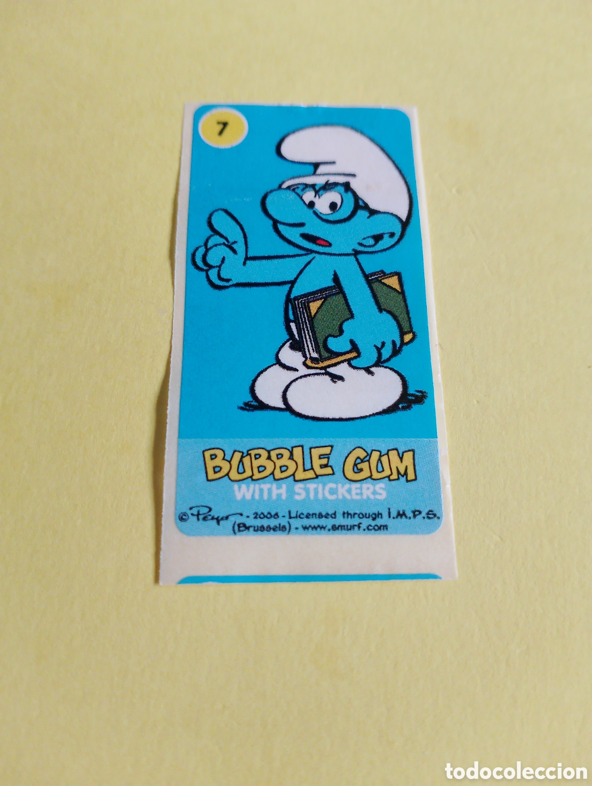 Otros Art&iacute;culos de Coleccionismo en Papel: Chicles pitufo 7, chicles