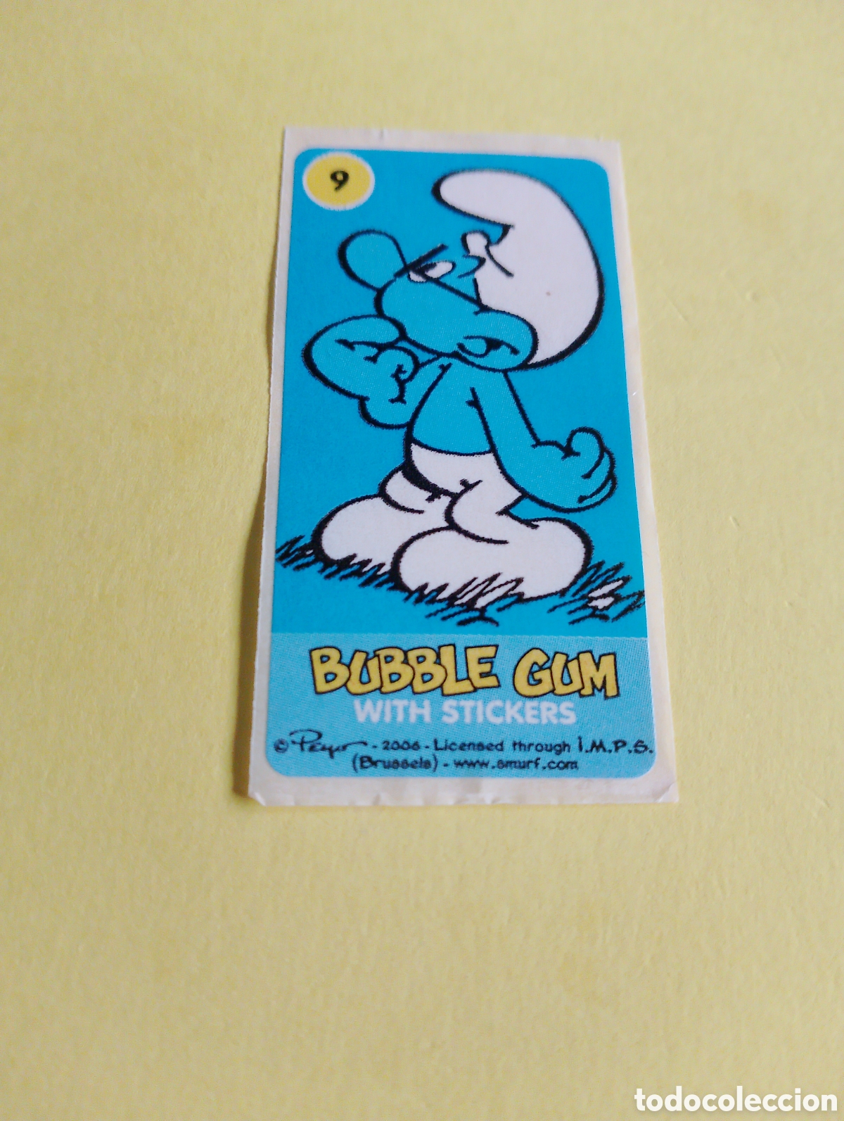 Otros Art&iacute;culos de Coleccionismo en Papel: Chicles pitufo 9, chicles