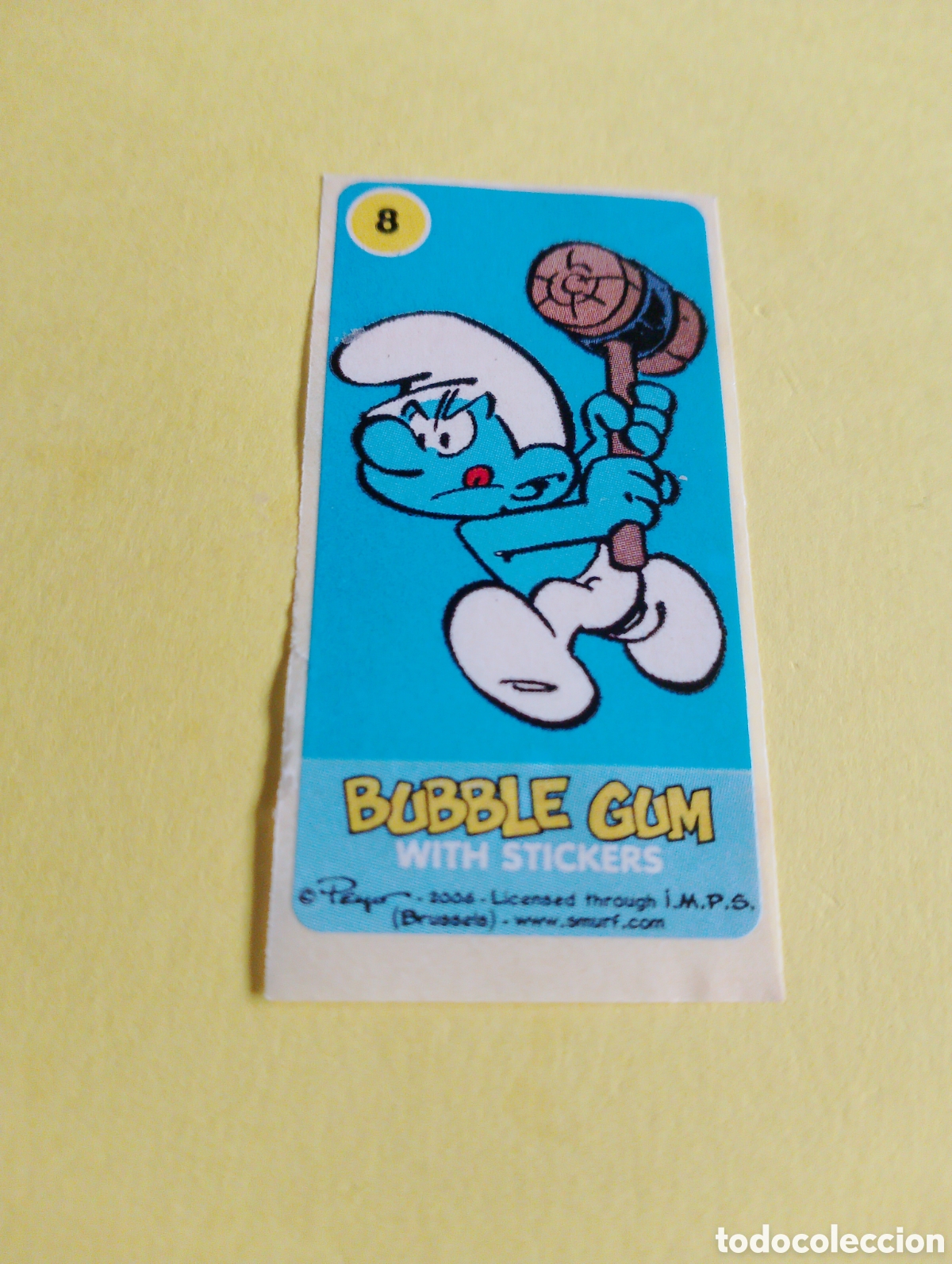 Otros Art&iacute;culos de Coleccionismo en Papel: Chicles pitufo 8, chicles