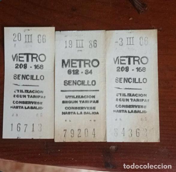 Otros Art&iacute;culos de Coleccionismo en Papel: Billetes Metro 1986 (3 unidades) Mas entrada a Teatro Real