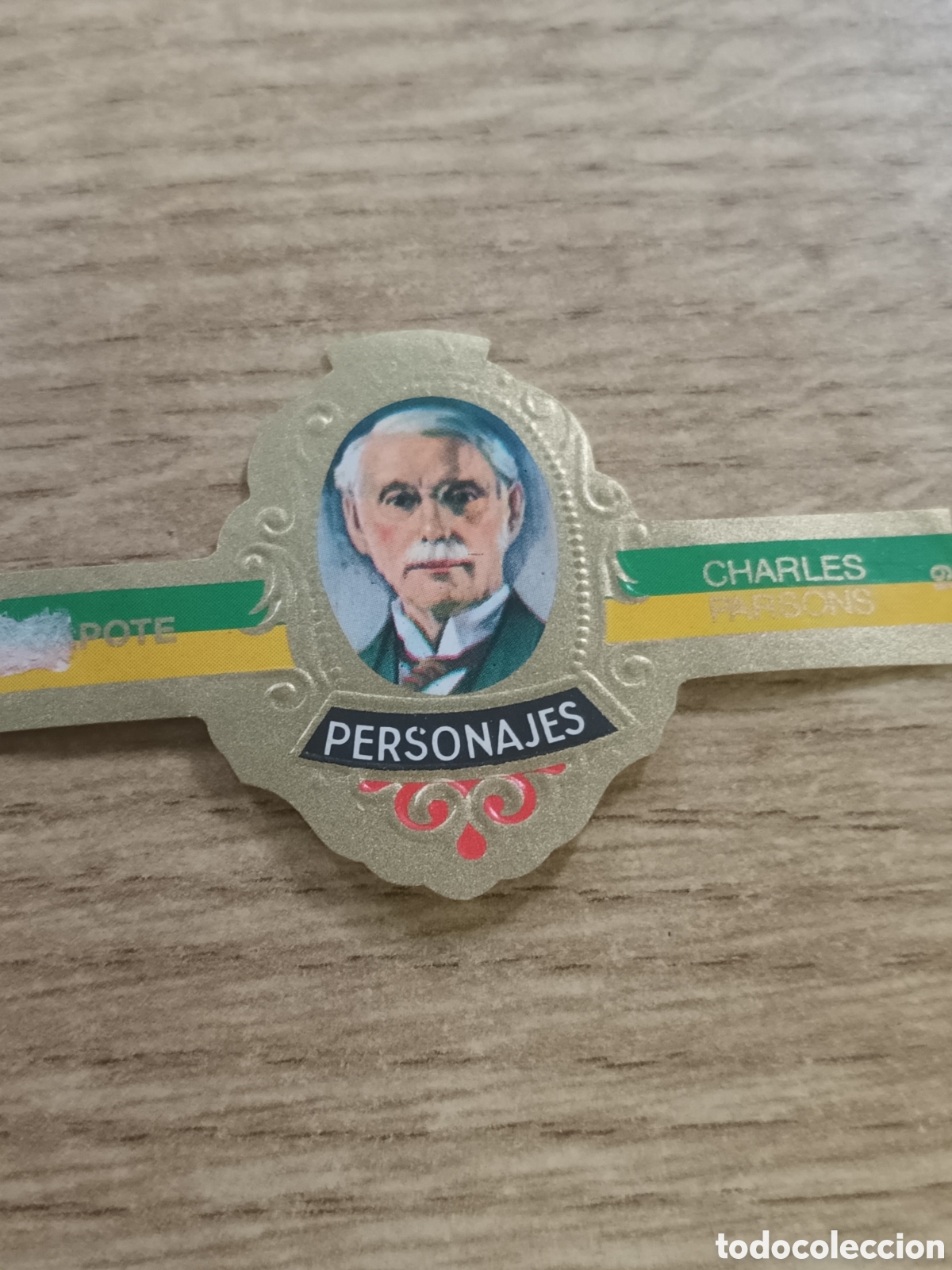Otros Art&iacute;culos de Coleccionismo en Papel: VITOLA CAPOTE DE PERSONAJES HIST&Oacute;RICOS CHARLES PARSONS