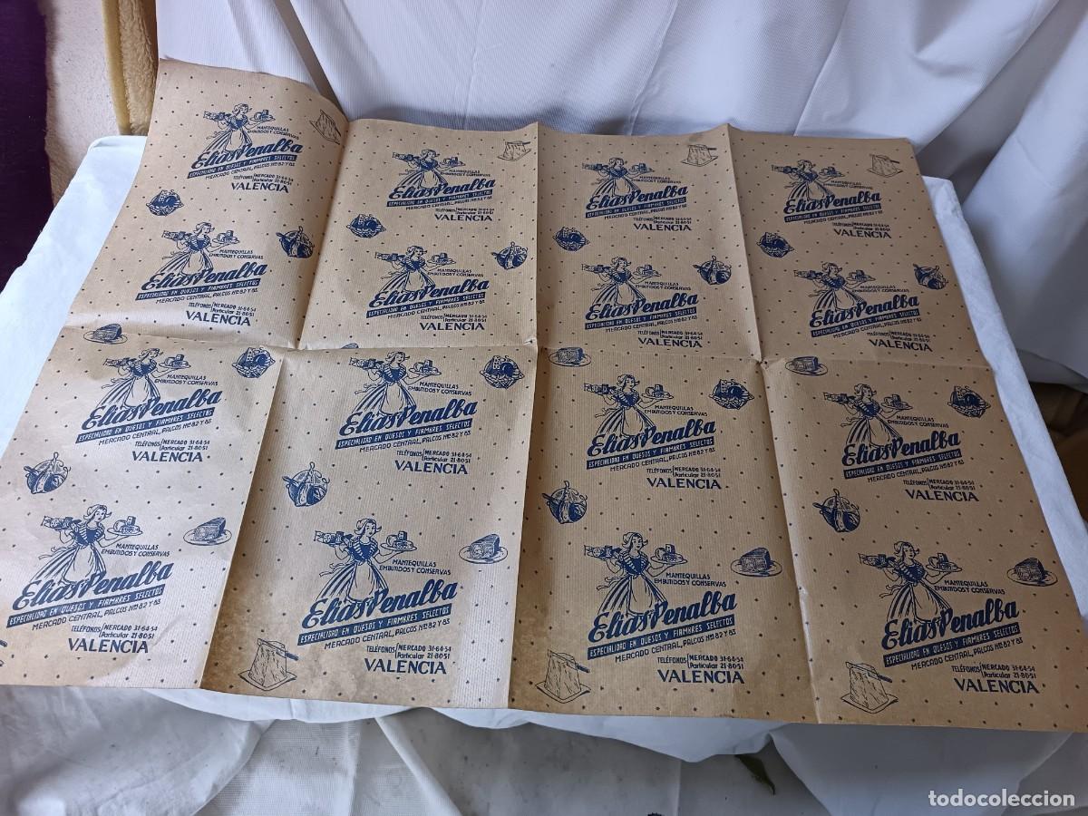 Collectionnisme Papier divers: Gran Pliego de Papel con Publicidad, El&iacute;as Penalba, Mantequillas y embutidos