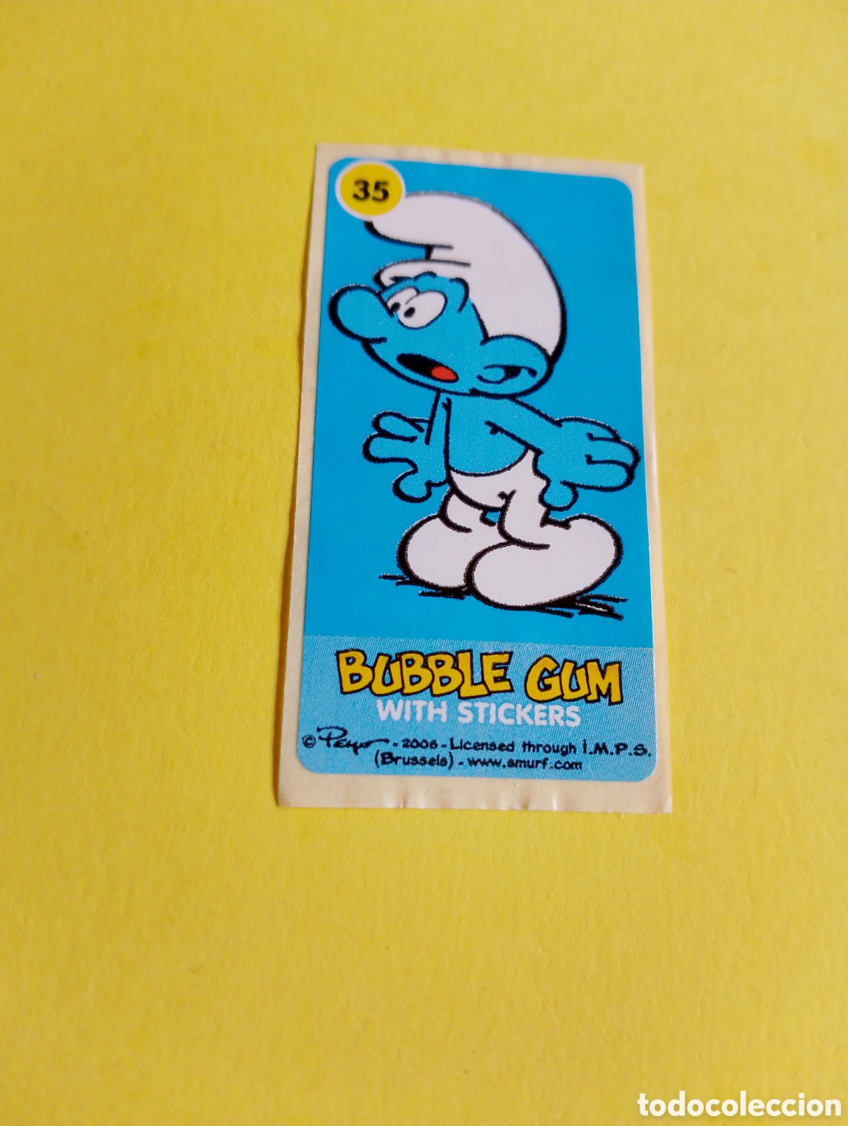 Otros Art&iacute;culos de Coleccionismo en Papel: Chicles pitufo 35, chicles