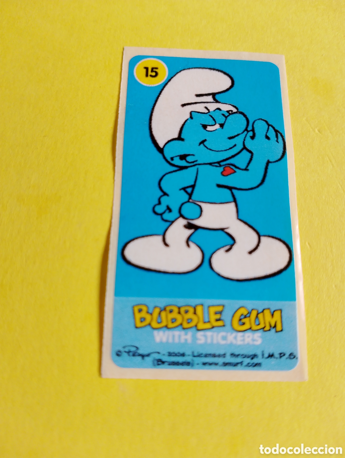 Otros Art&iacute;culos de Coleccionismo en Papel: Chicles pitufo 15, chicles