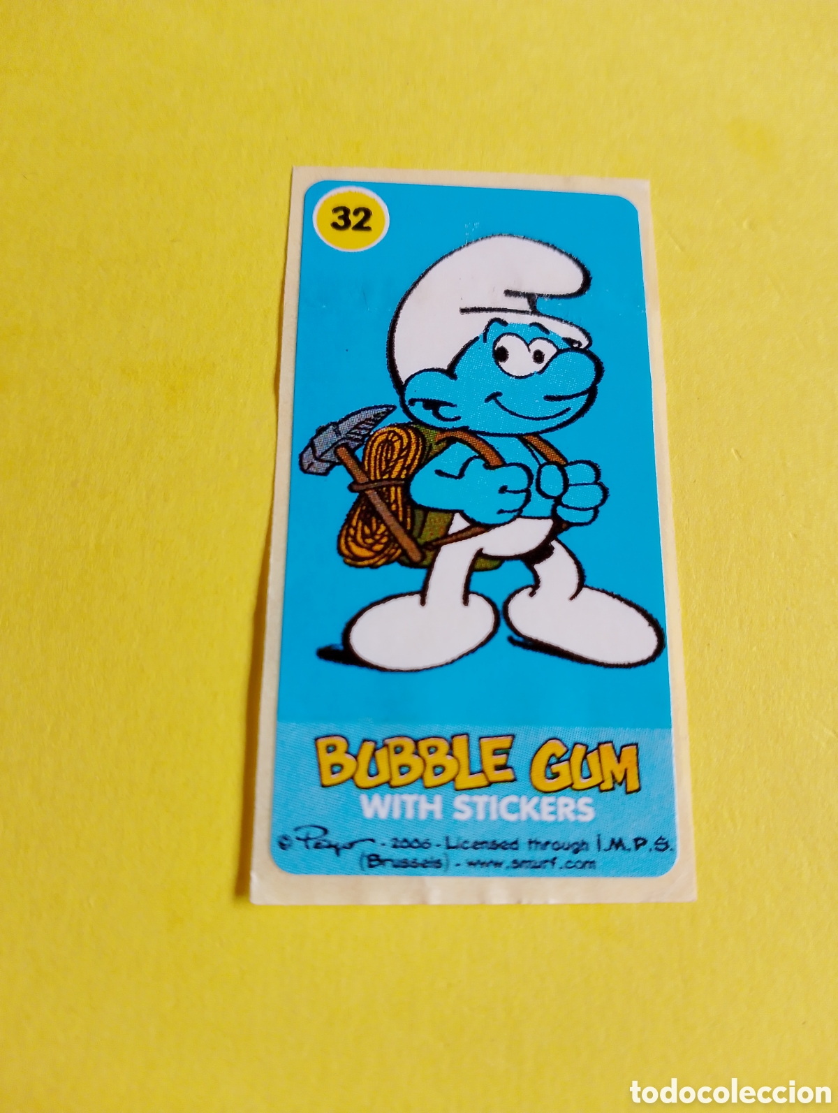 Otros Art&iacute;culos de Coleccionismo en Papel: Chicles pitufo 32, chicles