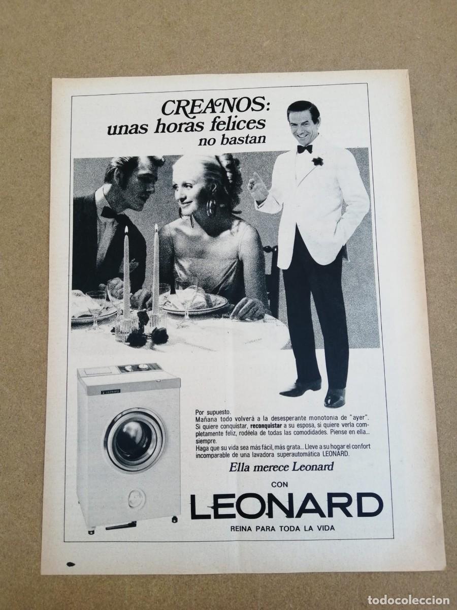 Otros Art&iacute;culos de Coleccionismo en Papel: ANUNCIO. LAVADORAS LEONARD (MARIO CABRE)