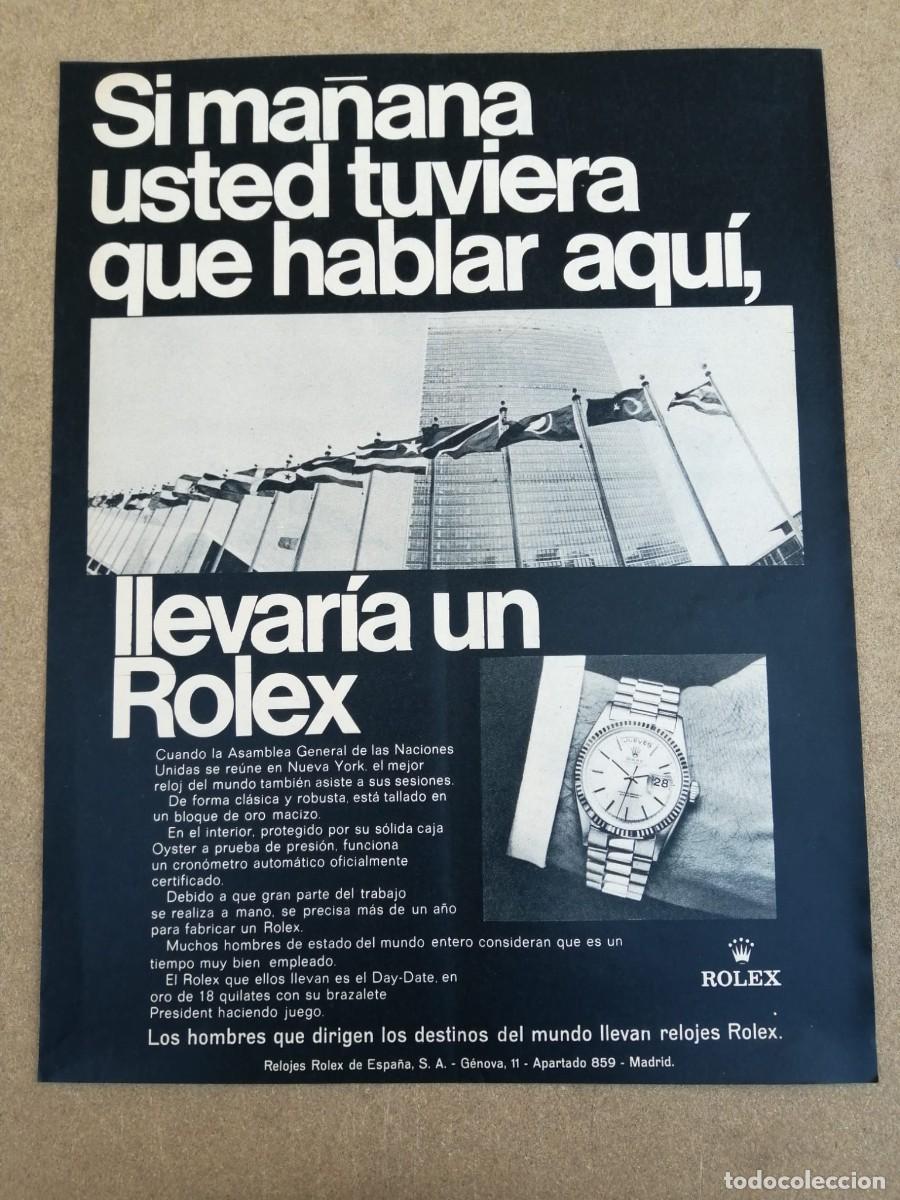 Otros Art&iacute;culos de Coleccionismo en Papel: ANUNCIO. ROLEX......