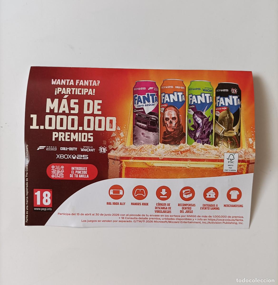 Otros Art&iacute;culos de Coleccionismo en Papel: wanta fanta call duty publicidad 2026 papel publicitario promocion cocacola