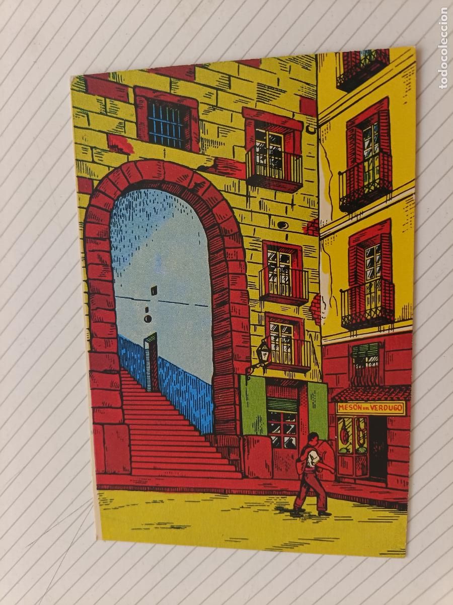 Otros Art&iacute;culos de Coleccionismo en Papel: Restaurante Mes&oacute;n del Verdugo, Madrid. Tarjeta de publicidad