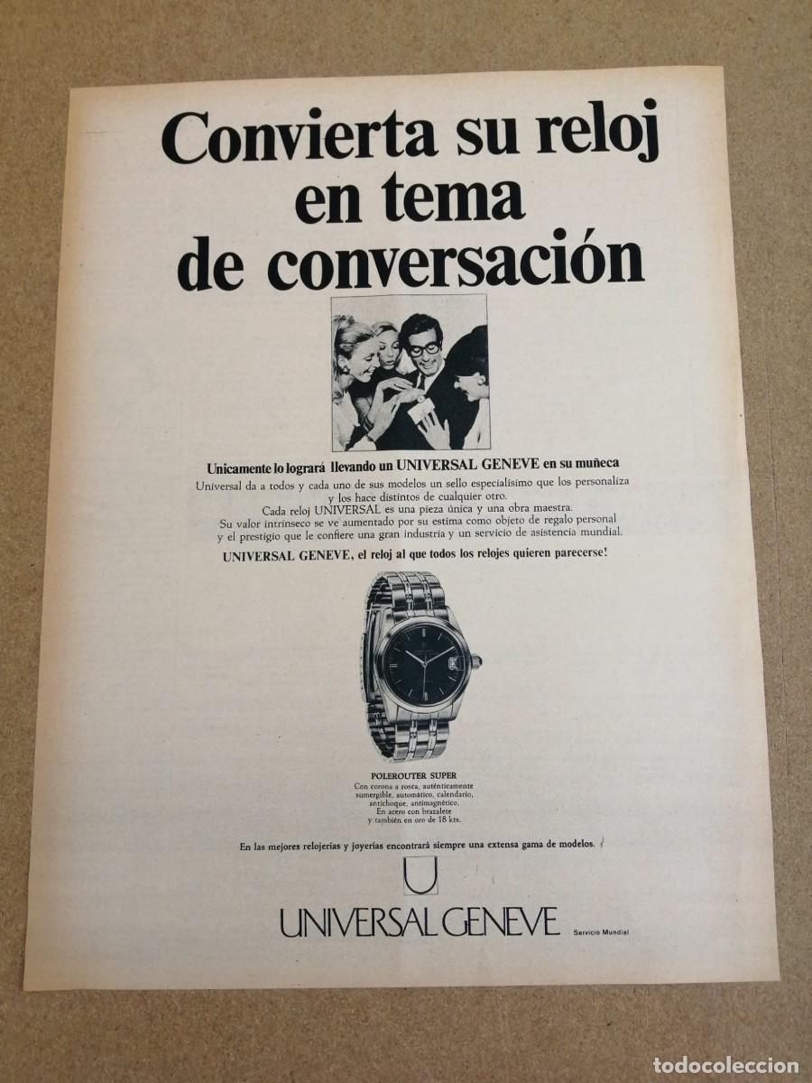 Otros Art&iacute;culos de Coleccionismo en Papel: ANUNCIO. RELOJ UNIVERSAL GENEVE