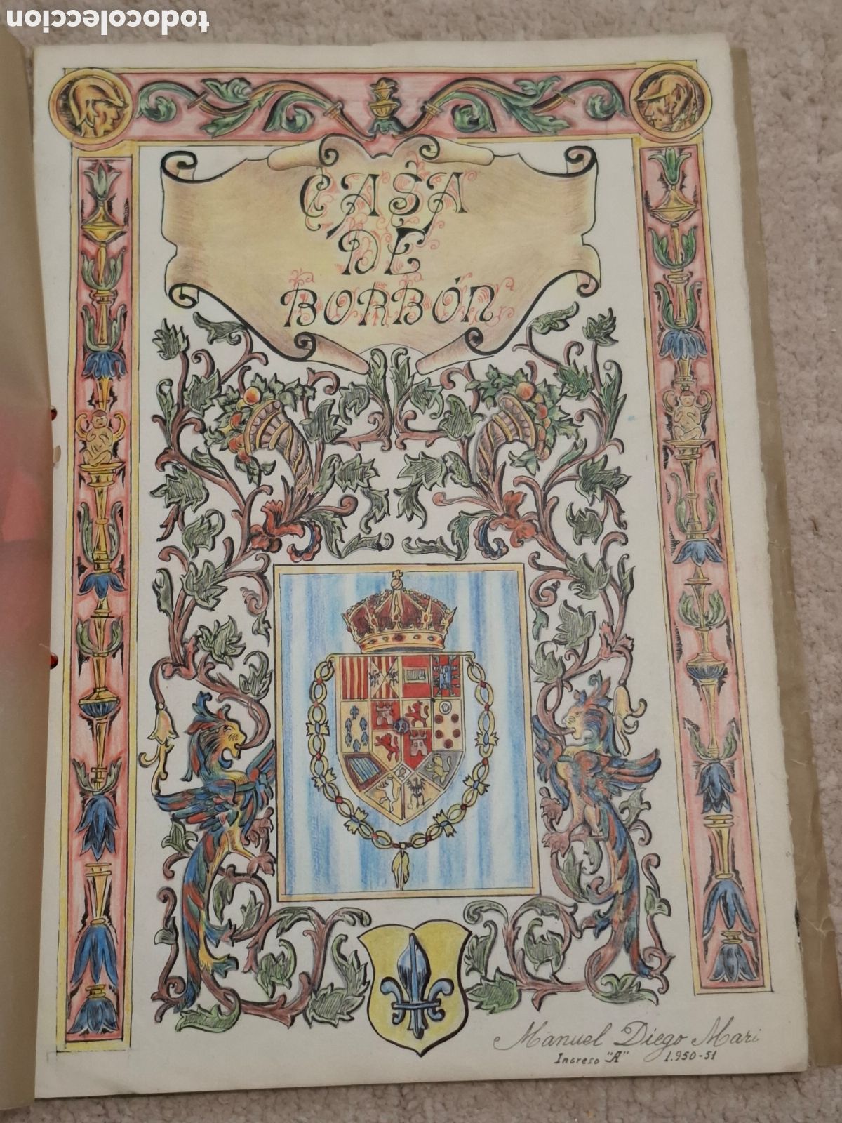 Outros artigos de papel: Primoroso conjunto de trabajos escolares alumno Colegio Maravillas de Madrid en 1950 (ver fotos)