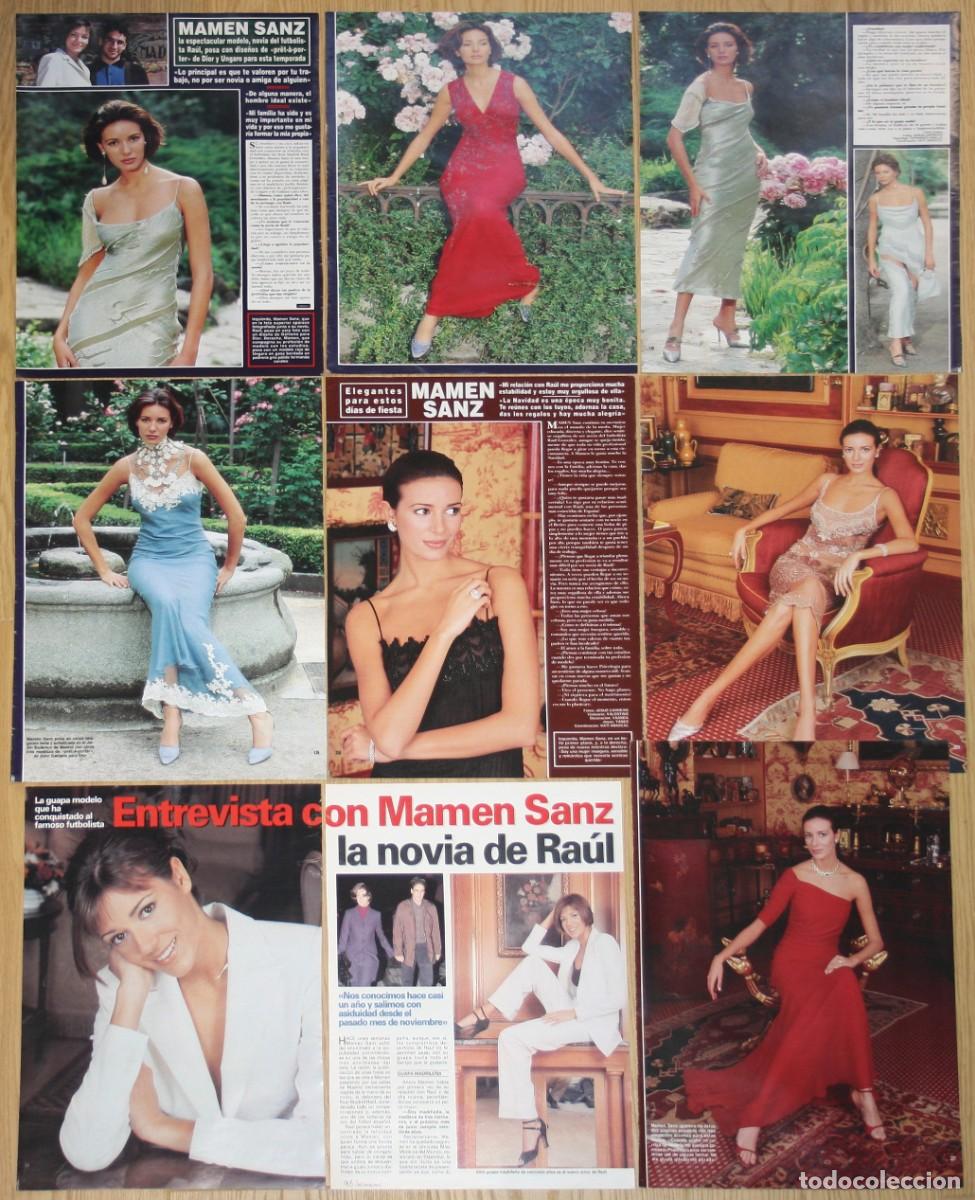 Otros Art&iacute;culos de Coleccionismo en Papel: MAMEN SANZ lote prensa 1990S modelo spain clippings sexy fotos Raul Real Madrid recortes