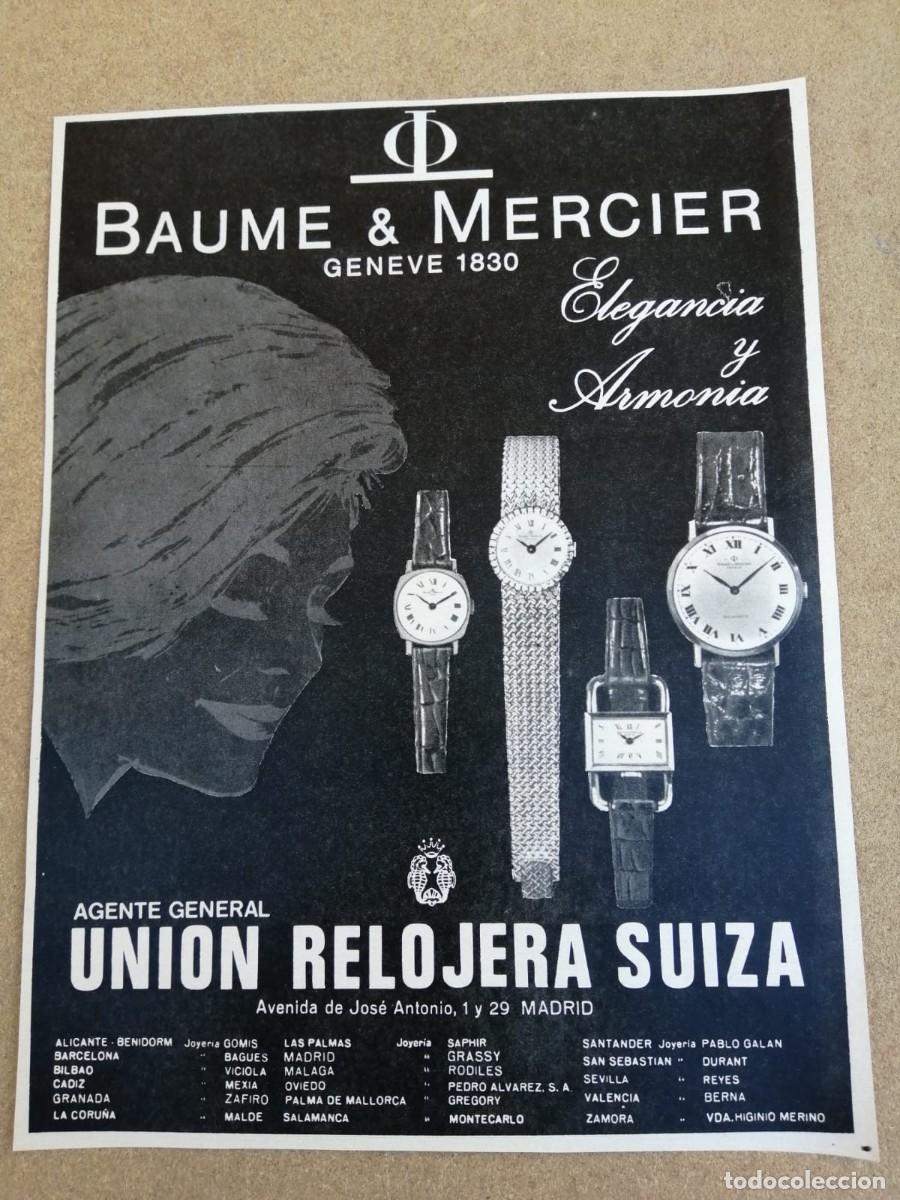 Otros Art&iacute;culos de Coleccionismo en Papel: ANUNCIO. BAUME & MERCIER , ELEGANCIA Y ARMONIA