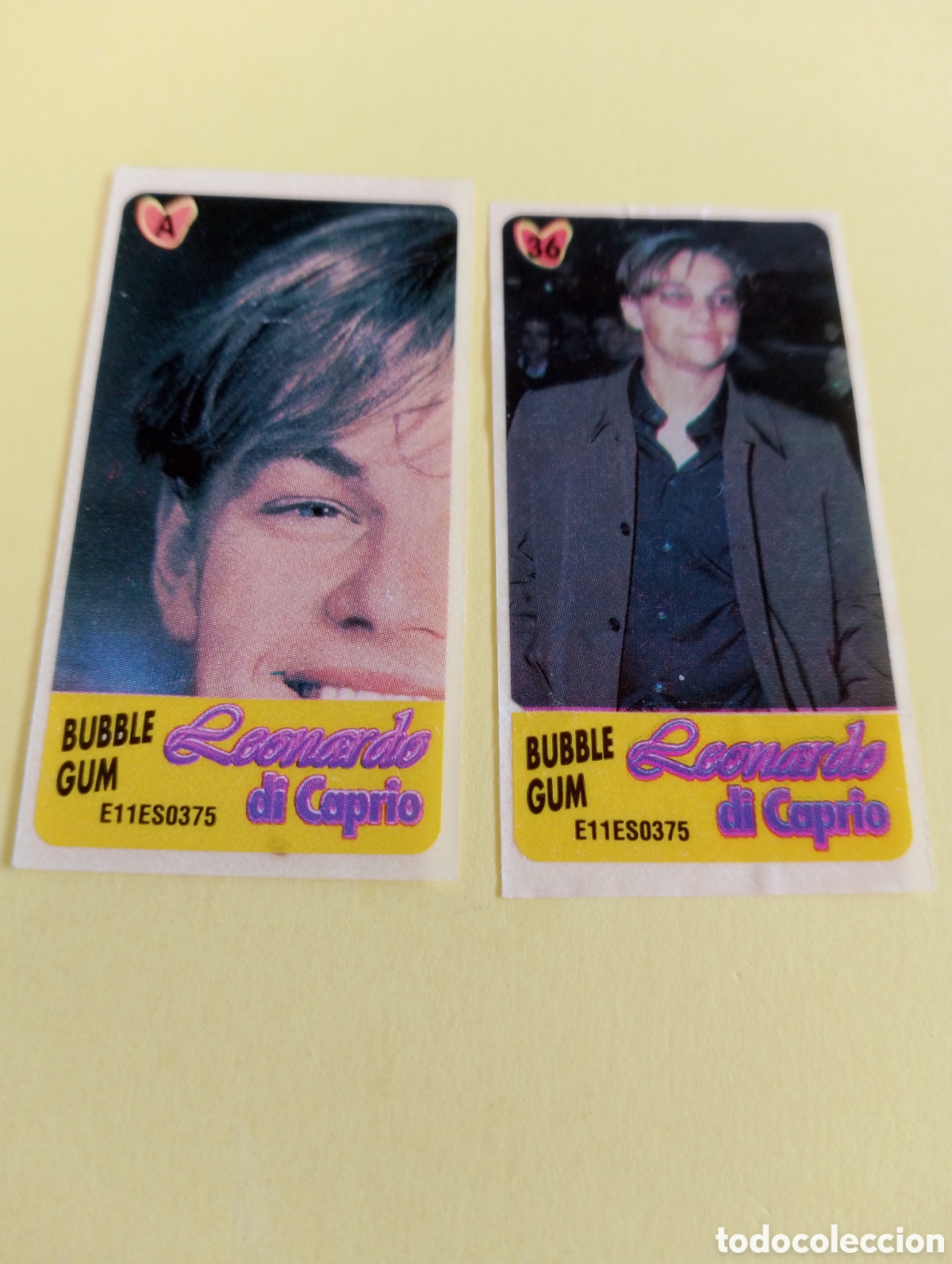 Otros Art&iacute;culos de Coleccionismo en Papel: Chicles DiCaprio A, 36 chicles