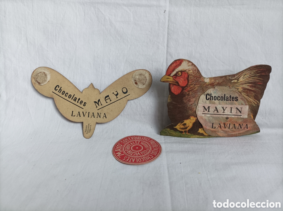 Sammelleidenschaft Andere Papierartikel: LAVIANA. ASTURIAS. Chocolates MAYIN. 3 Troqueles publicidad.