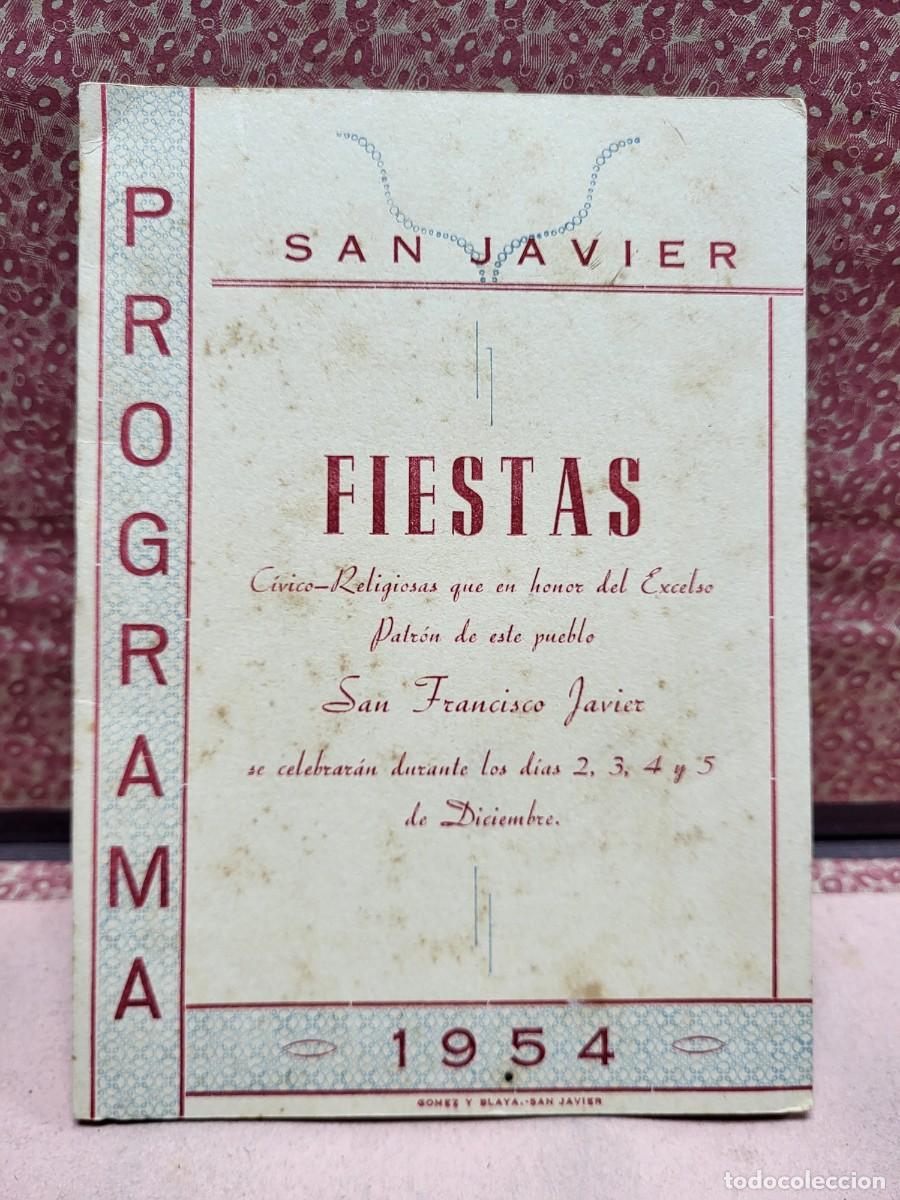 Sammelleidenschaft Andere Papierartikel: ANTIGUO PROGRAMA FIESTAS CIVICO RELIGIOSAS SAN JAVIER MAR MENOR MURCIA 1954