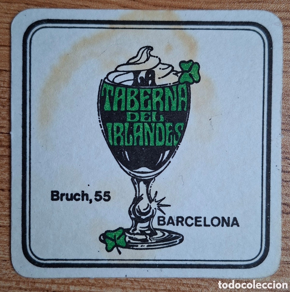 Otros Art&iacute;culos de Coleccionismo en Papel: Posavasos La Taberna del Irland&eacute;s - Barcelona