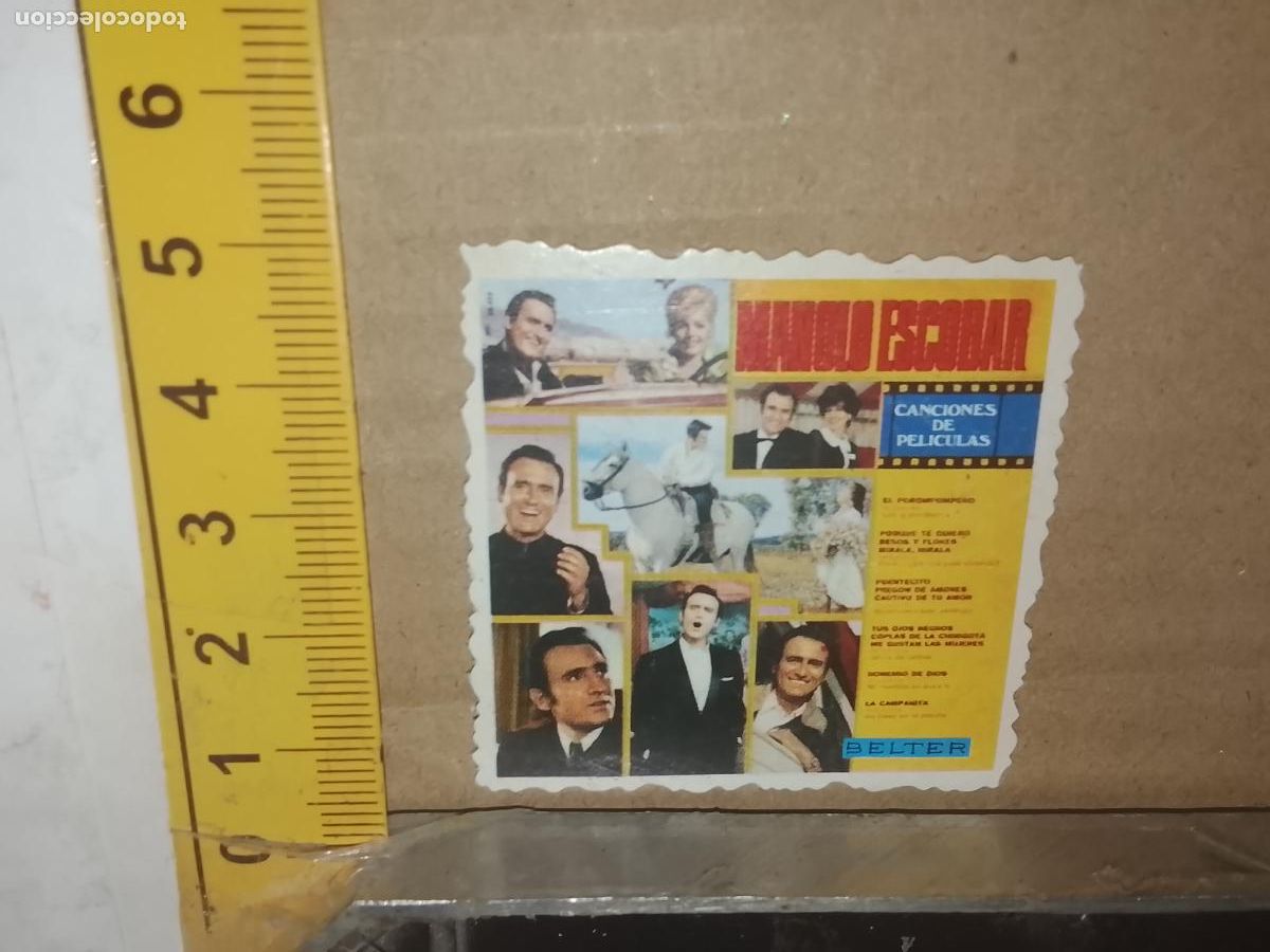 Otros Art&iacute;culos de Coleccionismo en Papel: ANTIGUO carton troquelado tipo cromo, MUSICA CANTANTE MANOLO ESCOBAR