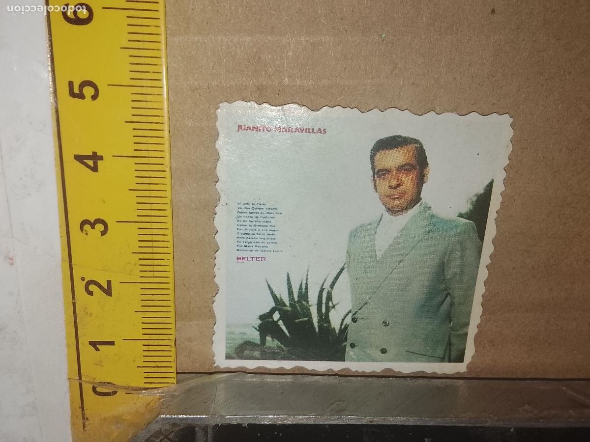 Otros Art&iacute;culos de Coleccionismo en Papel: ANTIGUO carton troquelado tipo cromo, MUSICA CANTANTE JUANITO MARAVILLAS