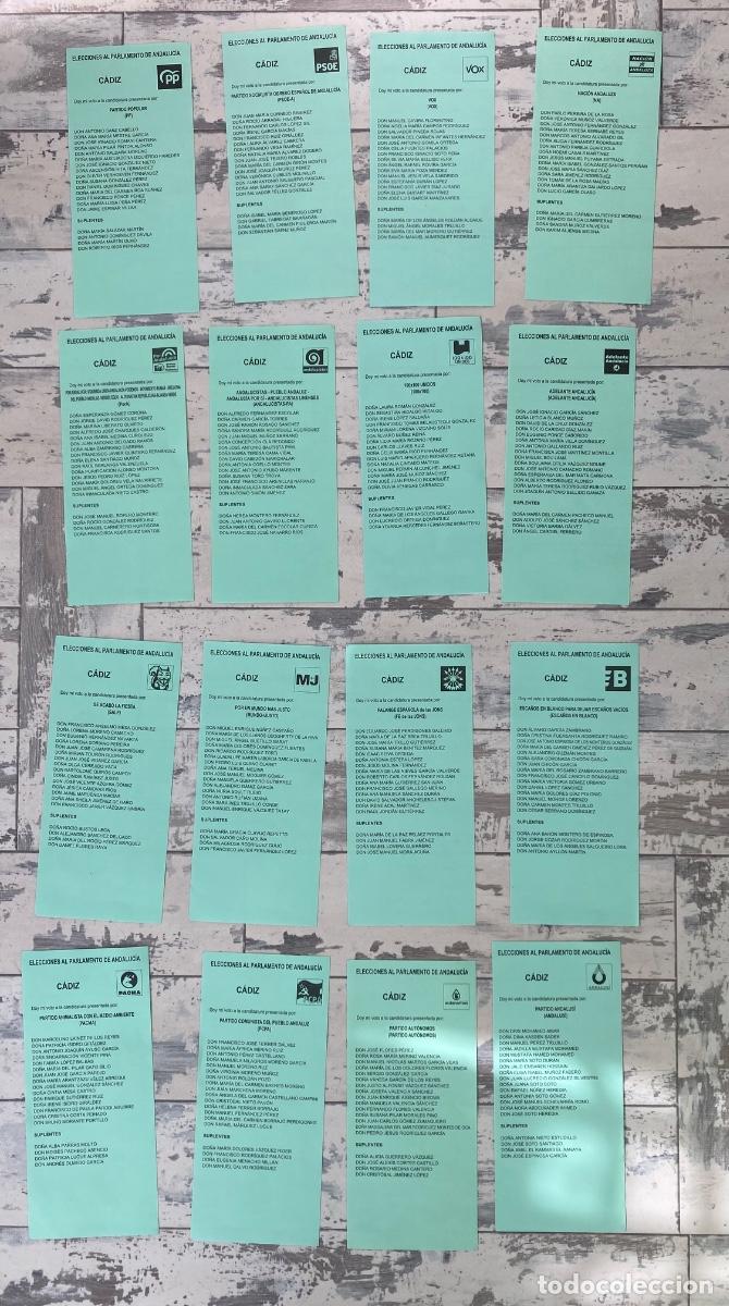 Outros artigos de papel: Papeletas electorales Andalucia elecciones Mayo 2026 las 16 candidaturas