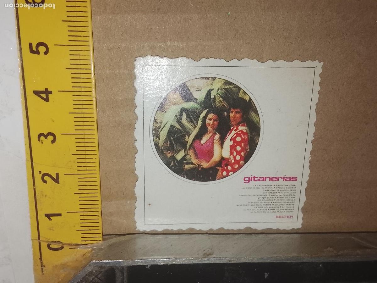 Otros Art&iacute;culos de Coleccionismo en Papel: ANTIGUO carton troquelado tipo cromo, MUSICA CANTANTE GITANERIAS