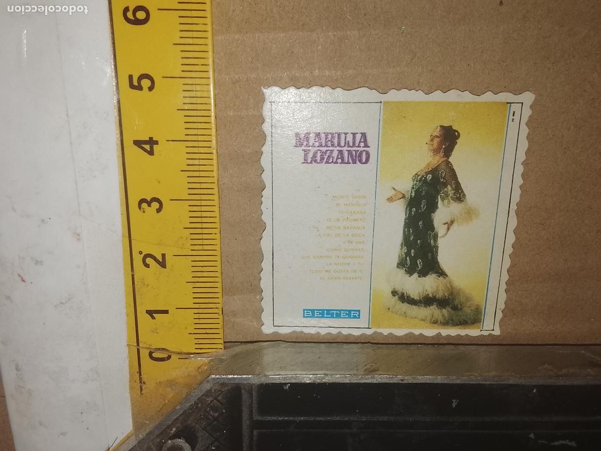 Otros Art&iacute;culos de Coleccionismo en Papel: ANTIGUO carton troquelado tipo cromo, MUSICA CANTANTE CANTE MARUJA LOZANO