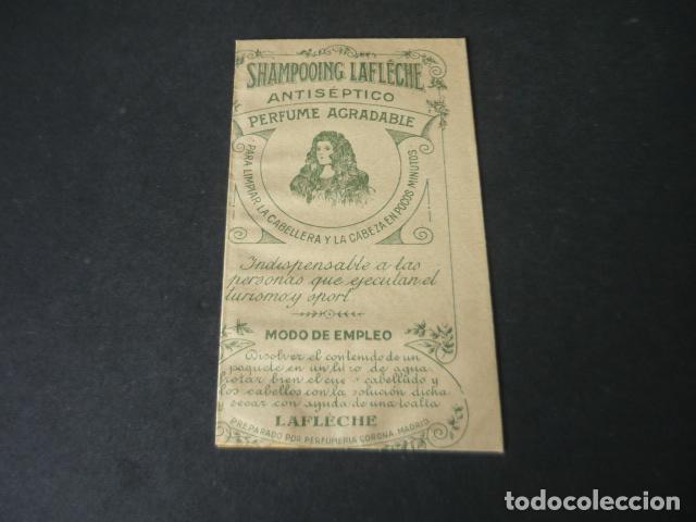 Altri oggetti di carta: SOBRE PUBLICIDAD PERFUMERIA CHAMPU ANTISEPTICO LAFLECHE