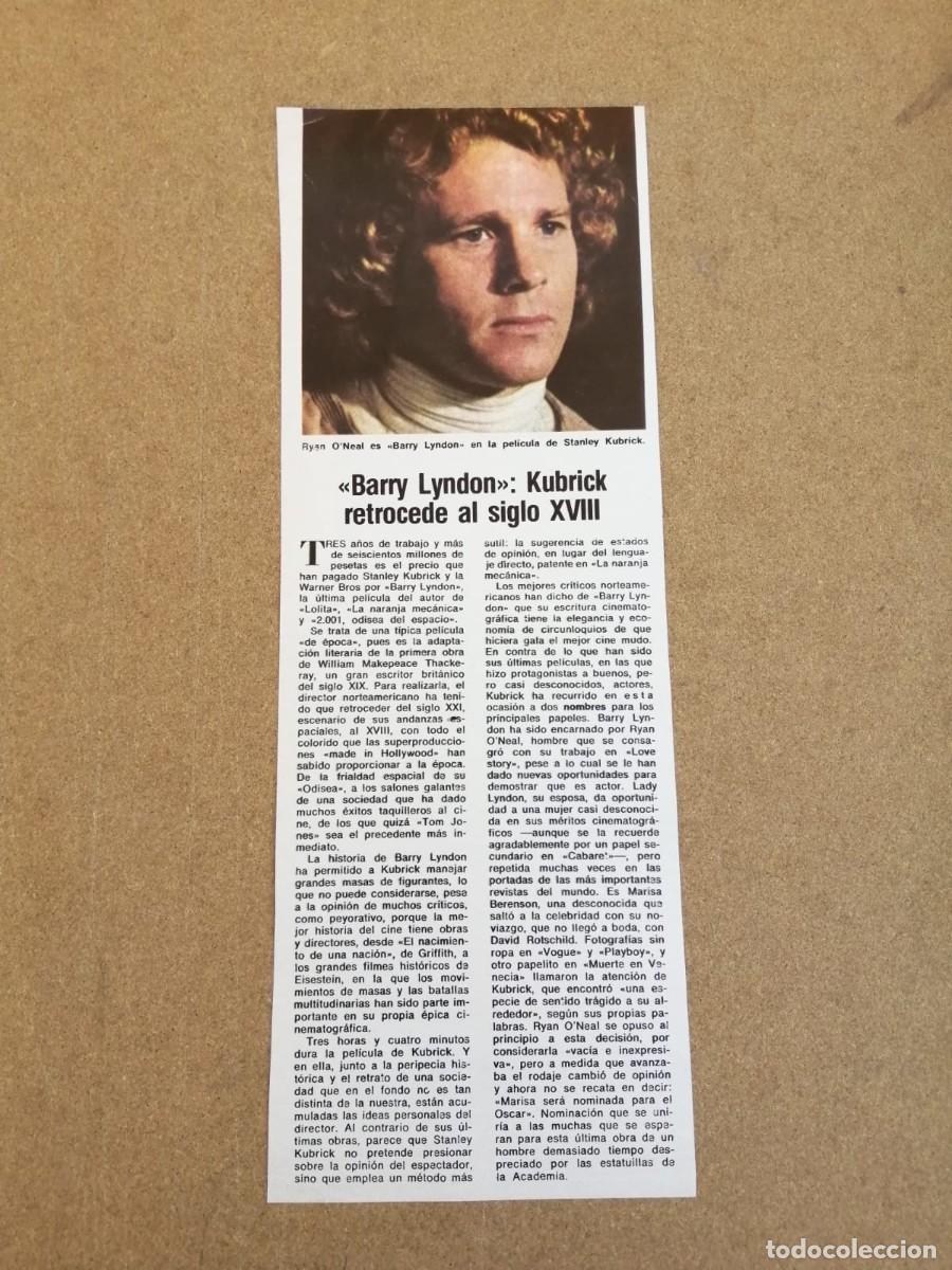 Otros Art&iacute;culos de Coleccionismo en Papel: CRITICA CINEMATOGRAFICA. BARRY LYNDON, DE STANLEY KUBRICK